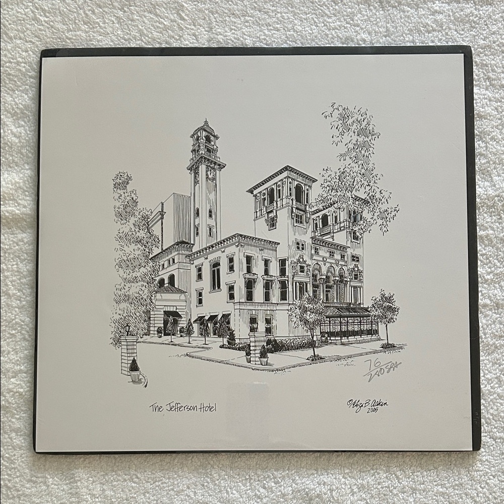 Eliza B. Askin Black and White Drawing